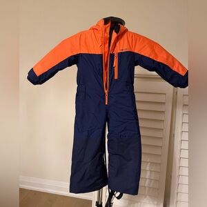 Orange and Navy Kids' Snowsuit